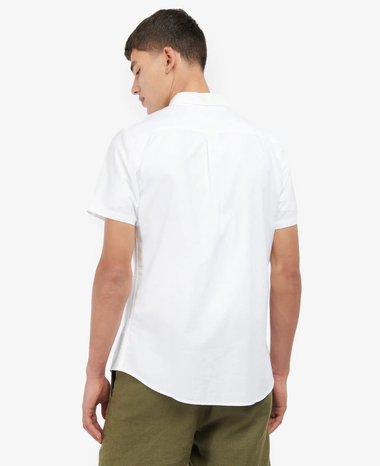 BARBOUR Oxford Short Sleeve Tailored Shirt WHITE