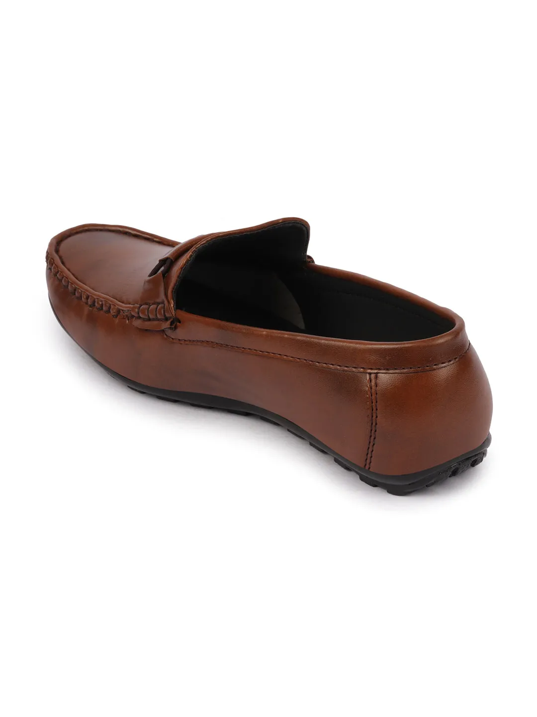 Basics Men Brown Buckle Design Slip On Casual Loafers and Moccasin Shoes