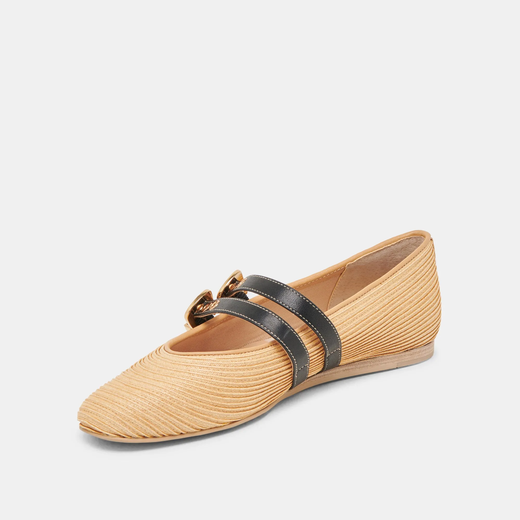 BAYLEE BALLET FLATS NATURAL RAFFIA