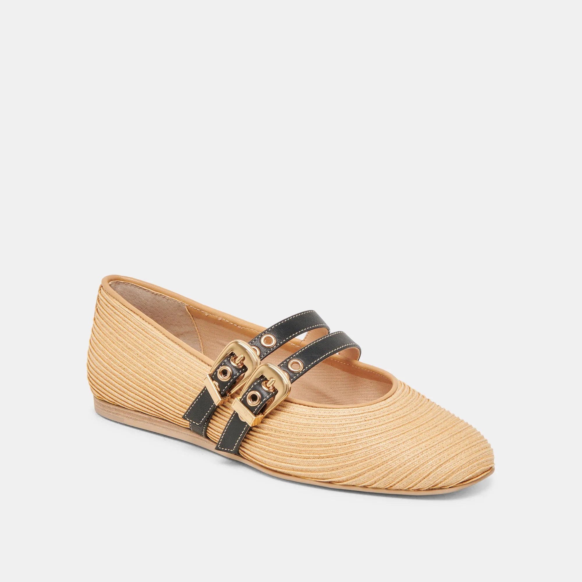 BAYLEE BALLET FLATS NATURAL RAFFIA