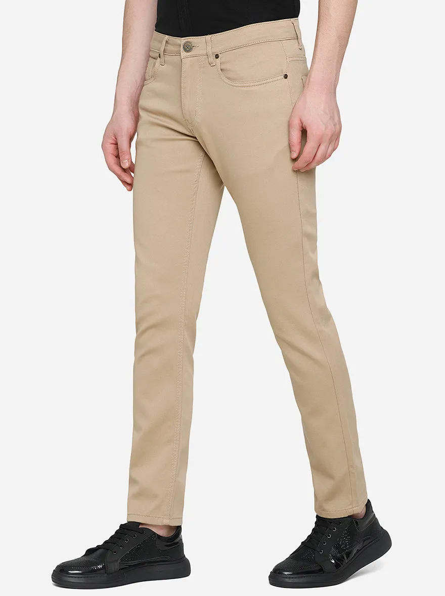 Beige Washed Slim Fit Jeans | JadeBlue