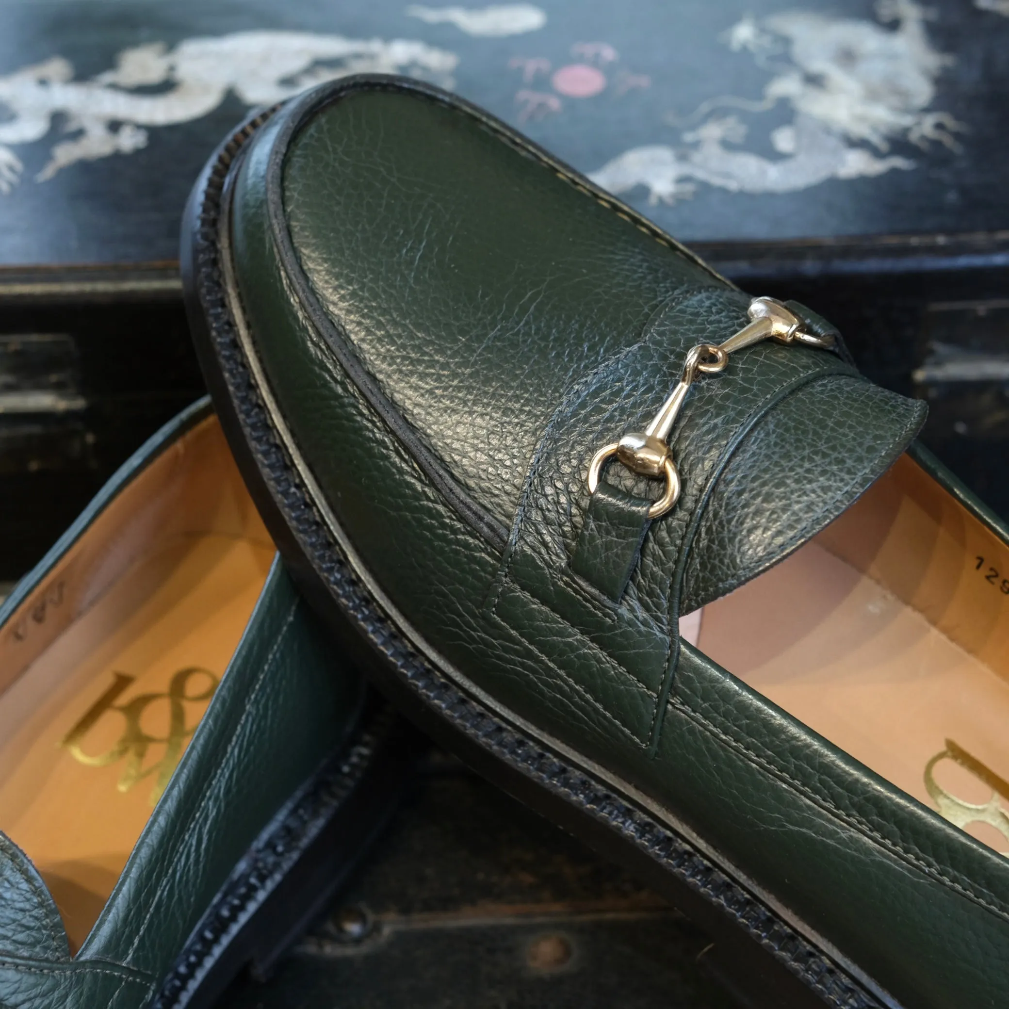 Blackstock & Weber Mason Horsebit Loafer (Green Grain)