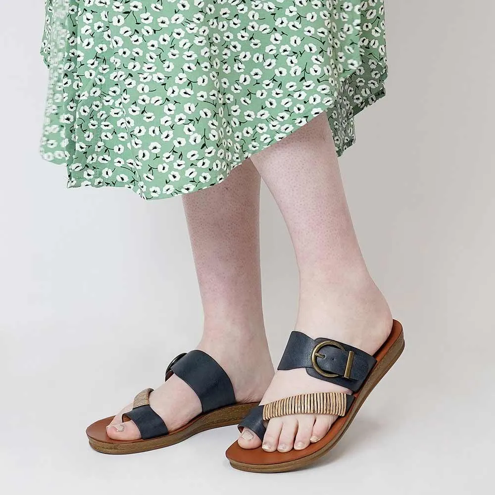 Bria Navy Sandals