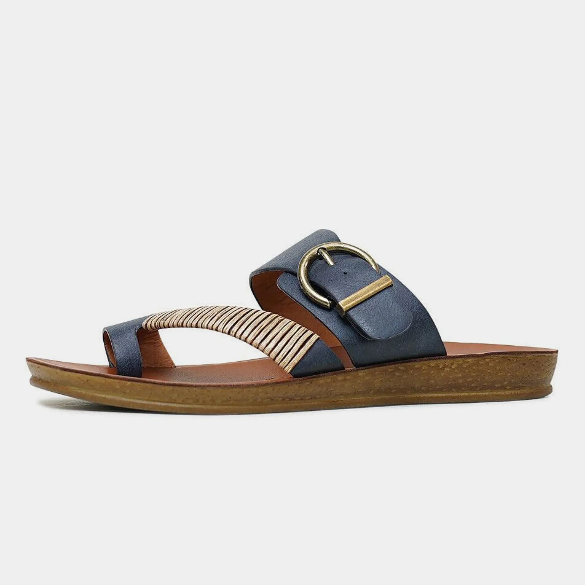 Bria Navy Sandals