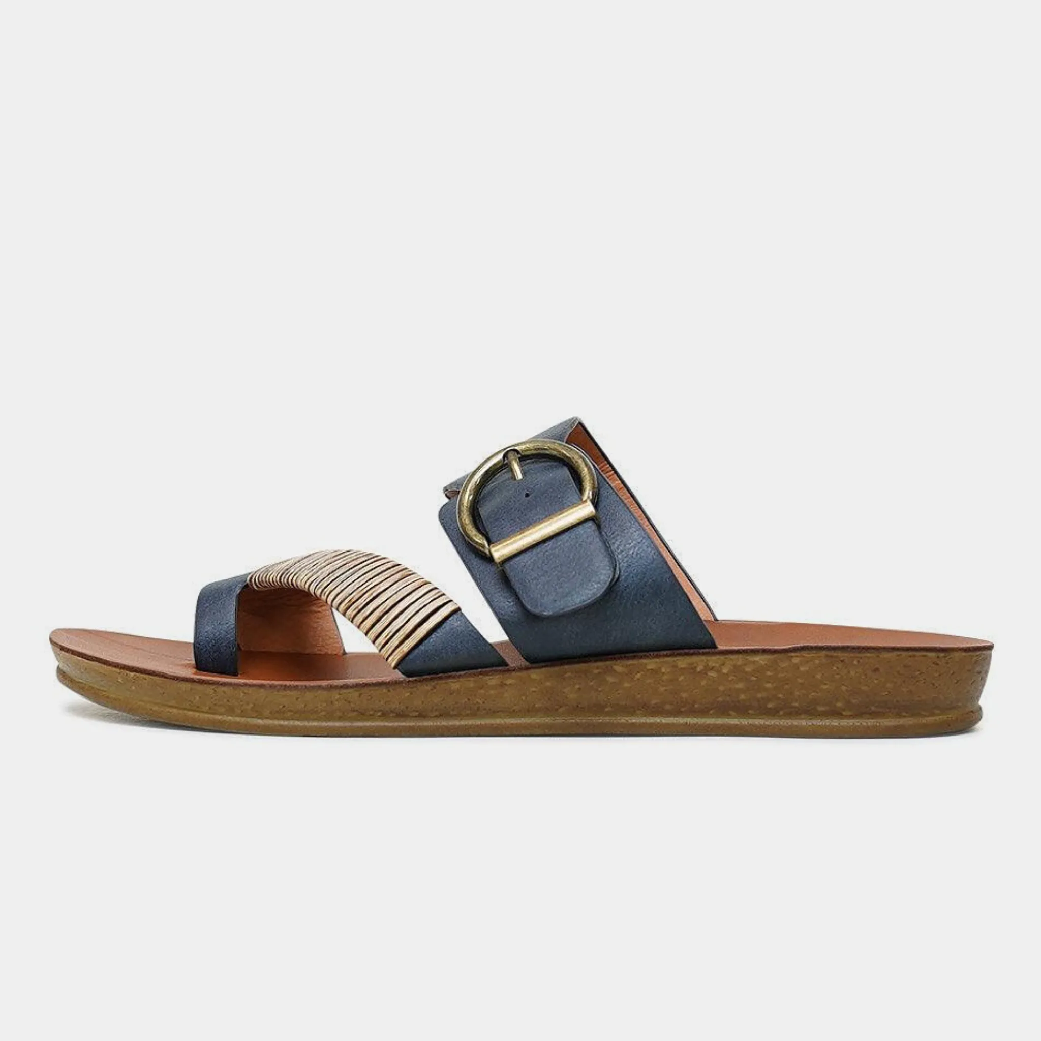 Bria Navy Sandals