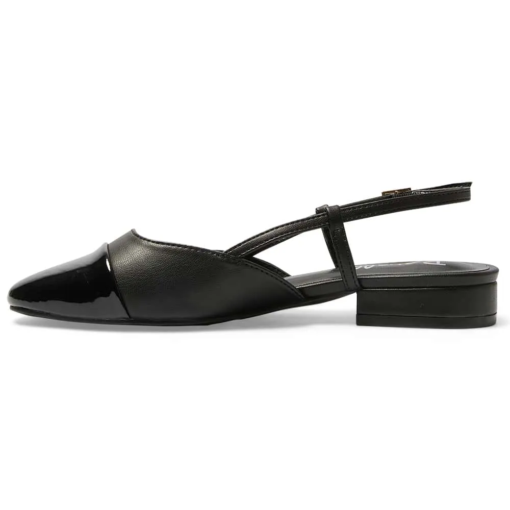 Cleo Flat in Black Patent