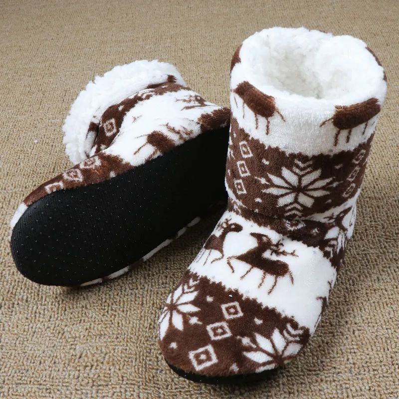 Cozy Christmas Elk Plush Slippers – Snuggle Up in Festive Comfort!