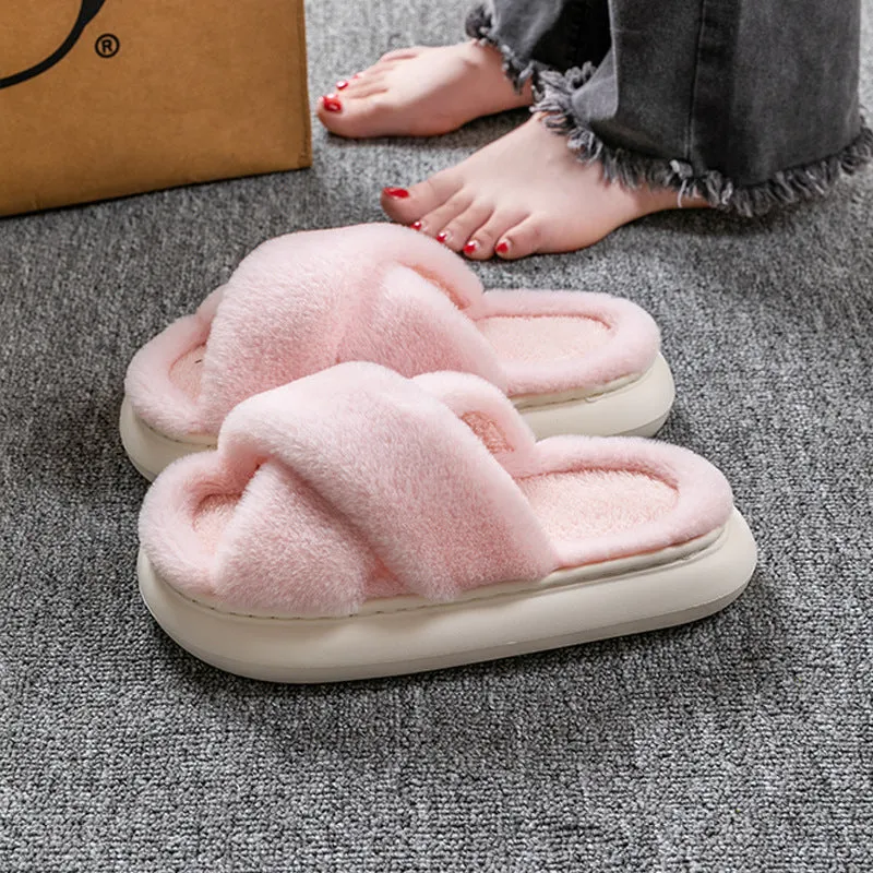 CozyTwist: Criss Cross Cloud Slippers