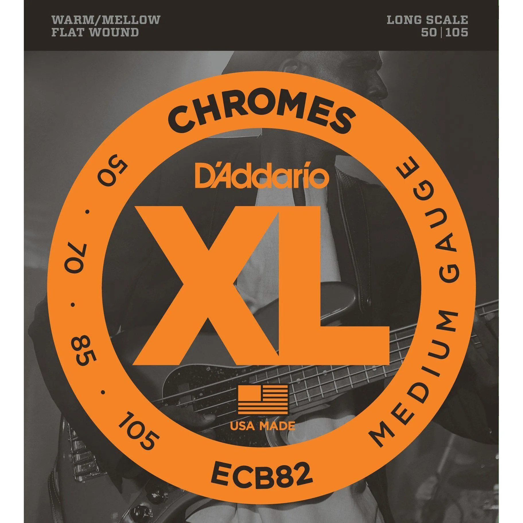 D'Addario ECB Chromes Flat Wound 4 string