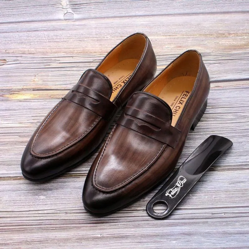 Formal Business Loafers Men's Casual Shoes MCSSOC14 Leather Flats