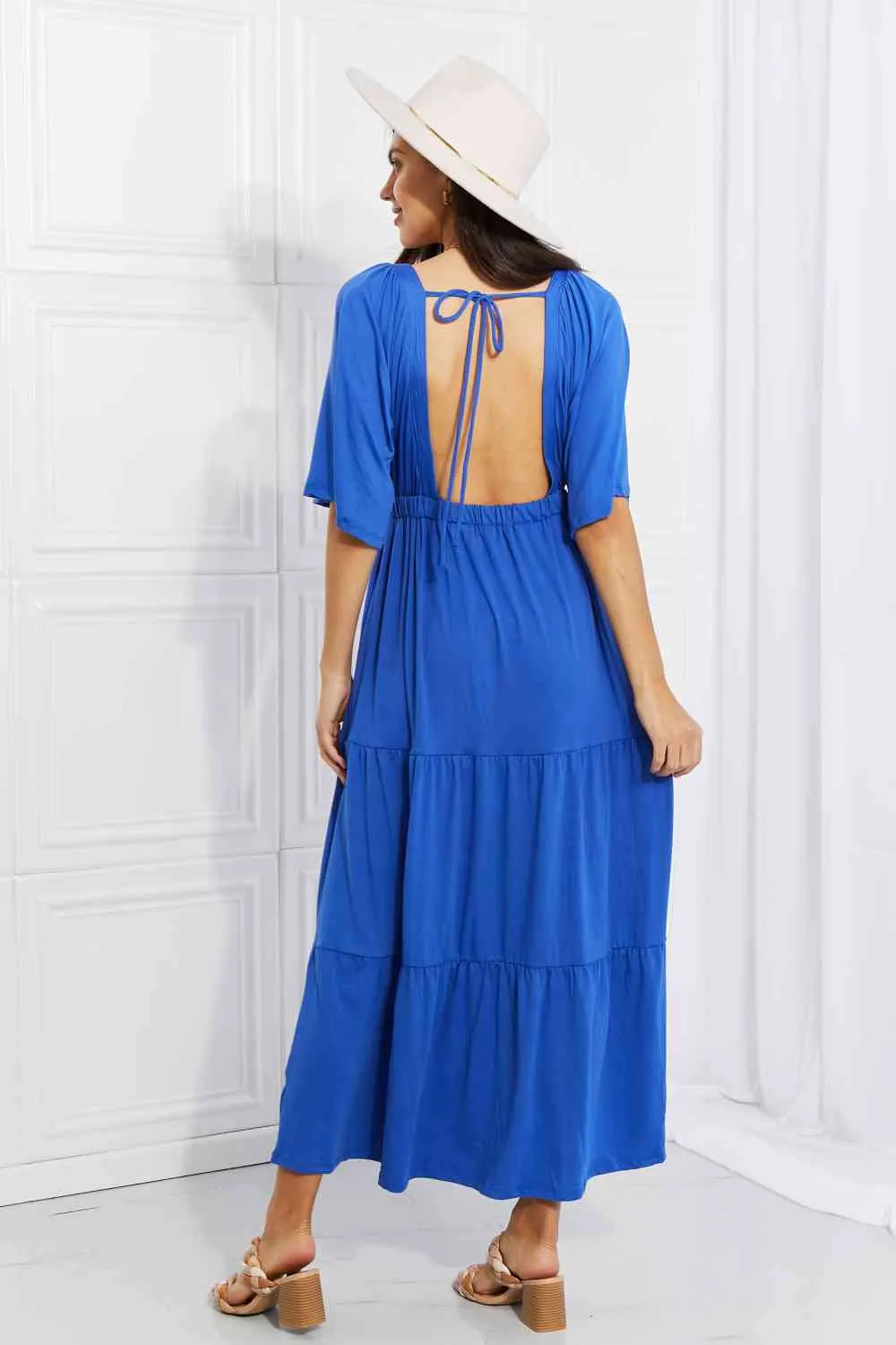 Full Size My Muse Flare Sleeve Tiered Maxi Dress