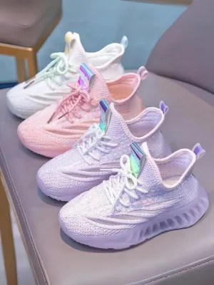 Girls Lightweight Knit Sneakers by Liv and Mia