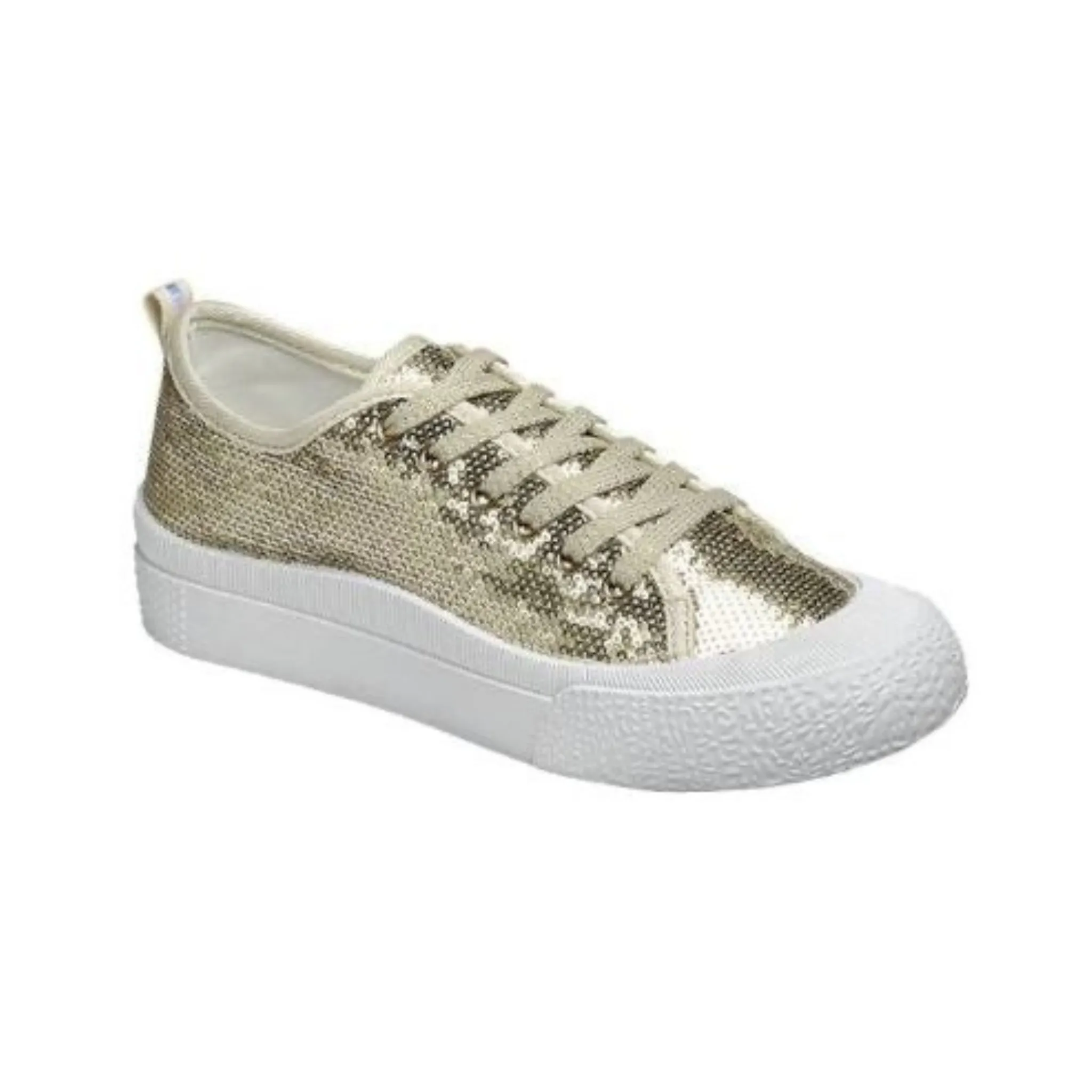 Gold Sequined Comfy Sneakers