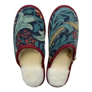 Hackney Jacquard Large White Slippers