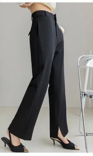 High Rise Straight Leg Trousers