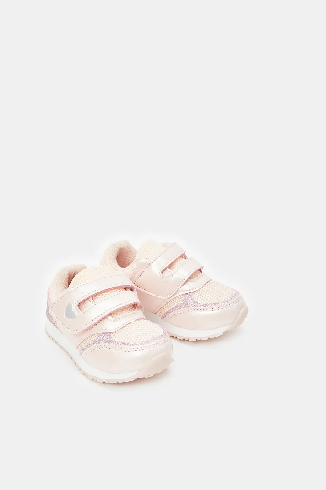 Infant Girls Pink Embellished Slim Runner