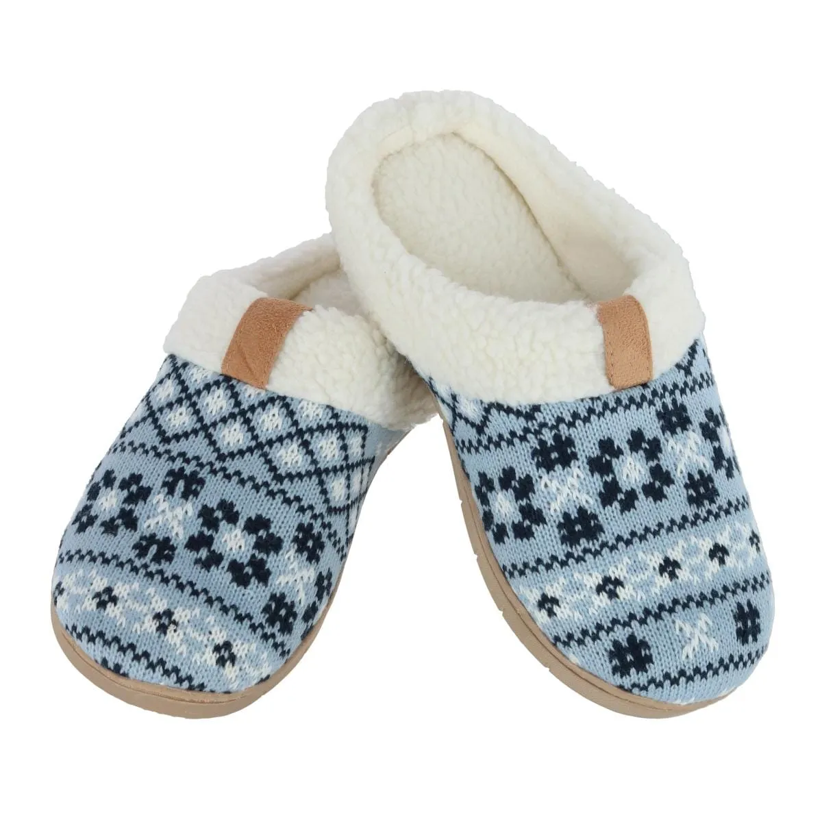 Isotoner Women's Heritage Fairisle Knit Hoodback Slipper