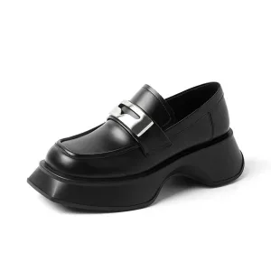 Kenia Chunky Platform Loafers Black