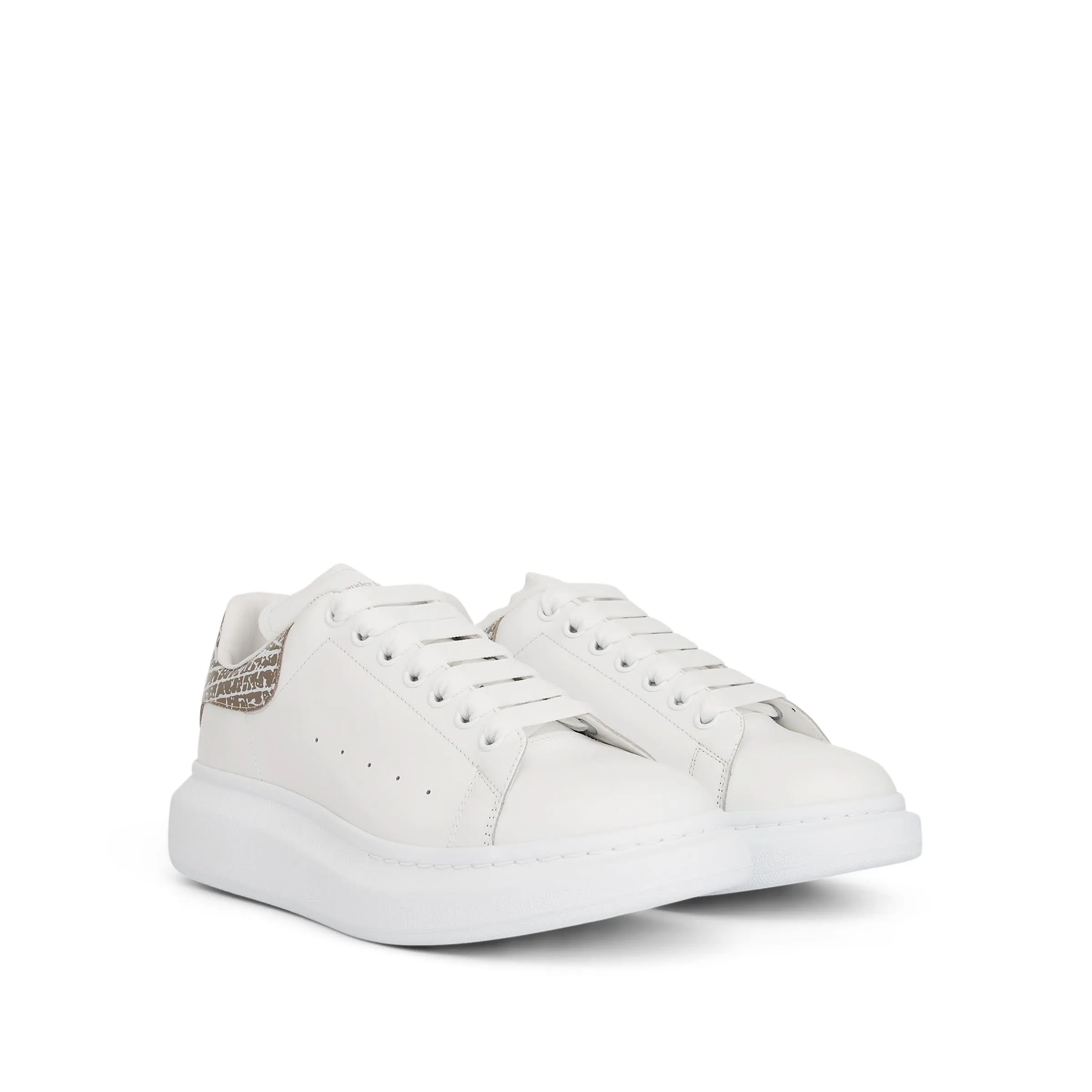 Larry Oversized Sneaker in White/Silver