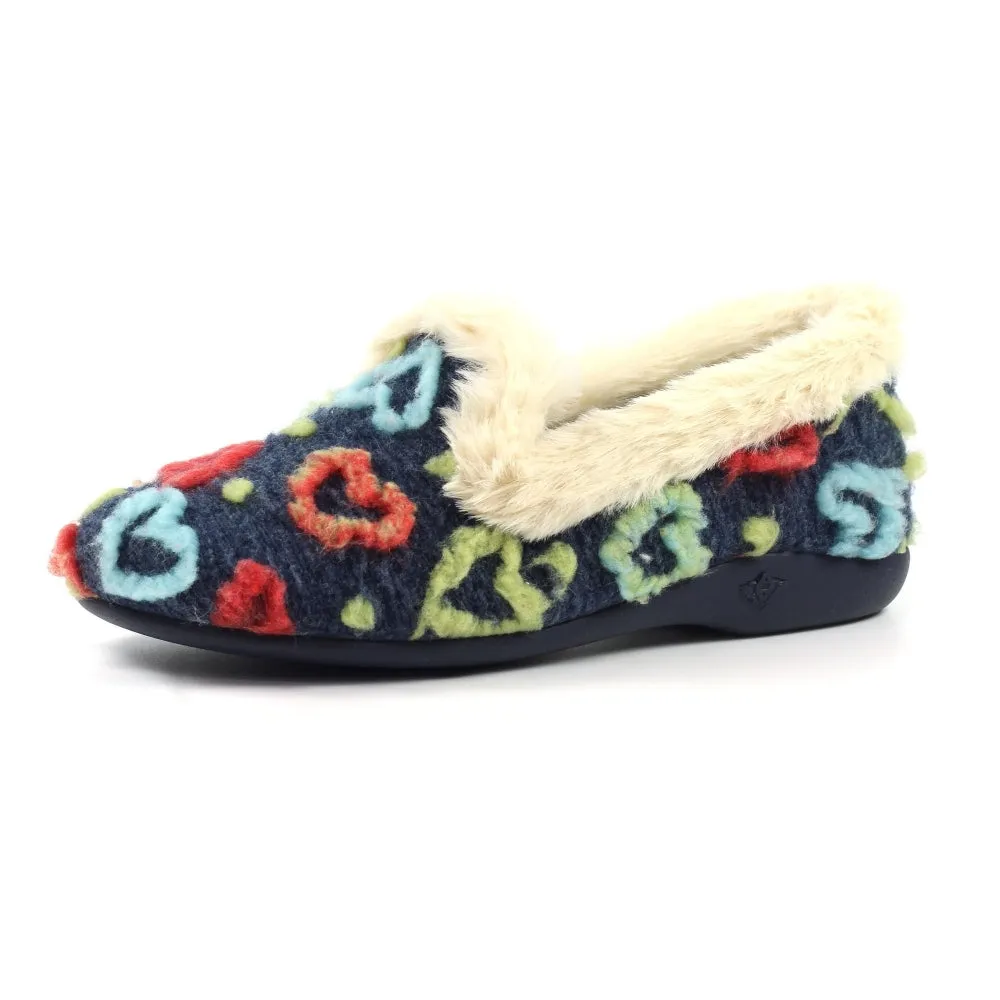 Lunar Womens Slipper Truffle Navy