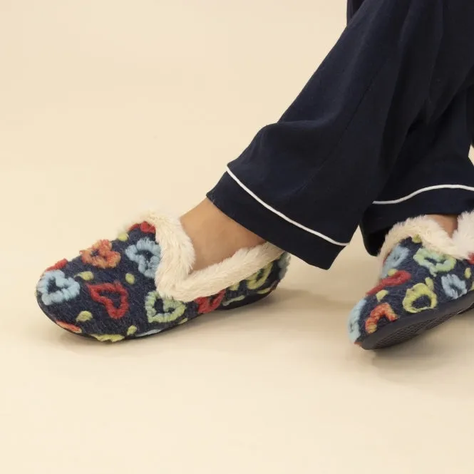 Lunar Womens Slipper Truffle Navy