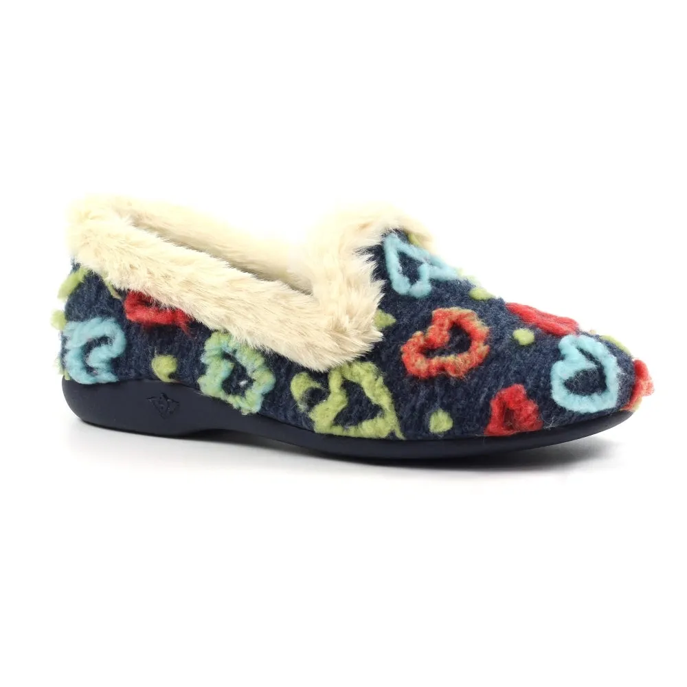 Lunar Womens Slipper Truffle Navy