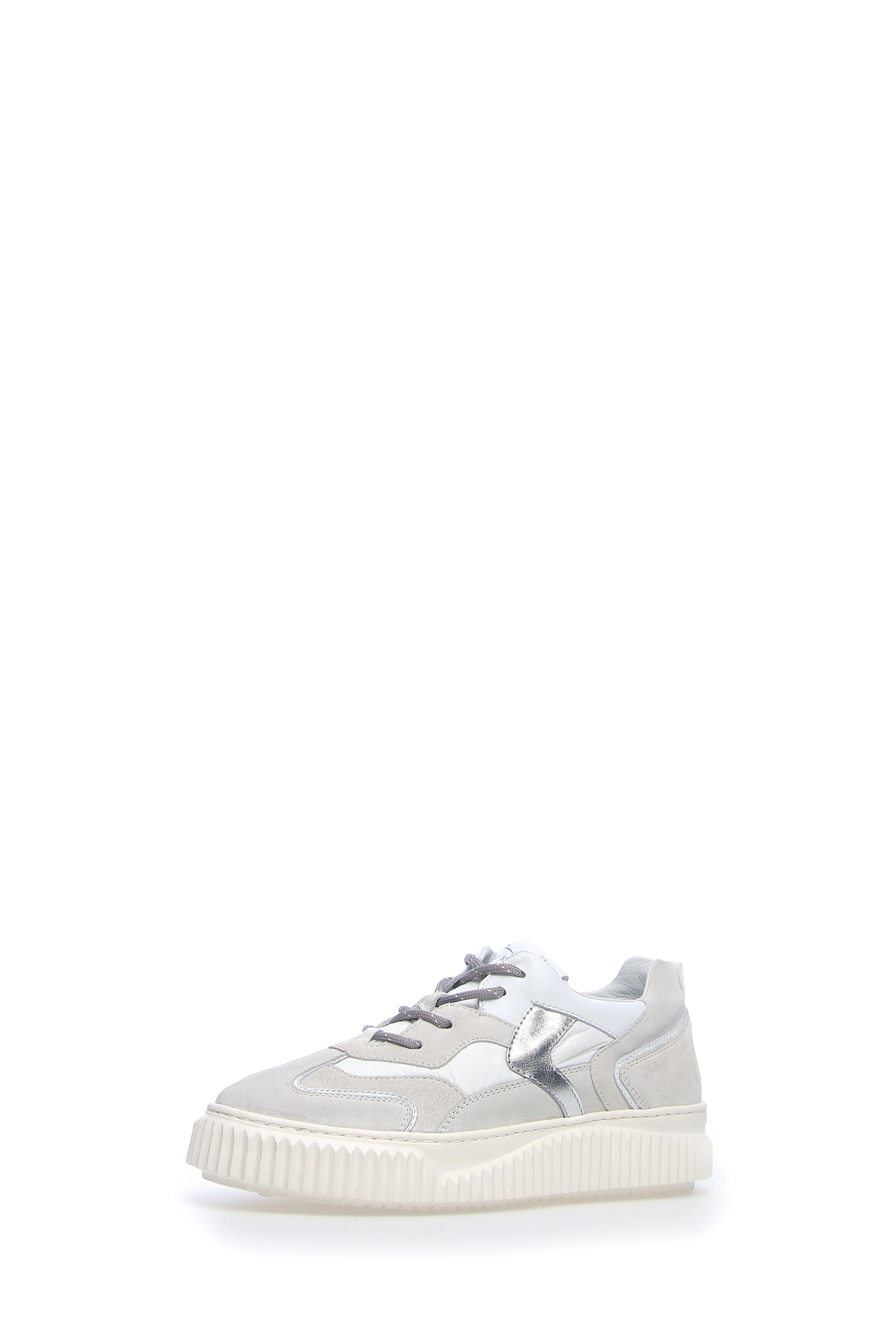 Malvina White Silver Chunky Sneakers