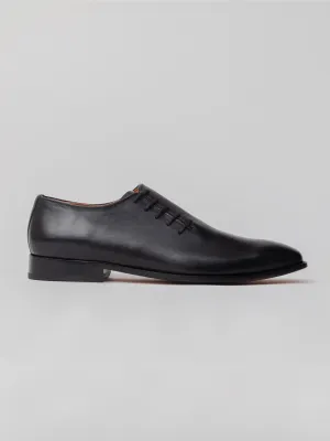 men's side lace up oxford-black