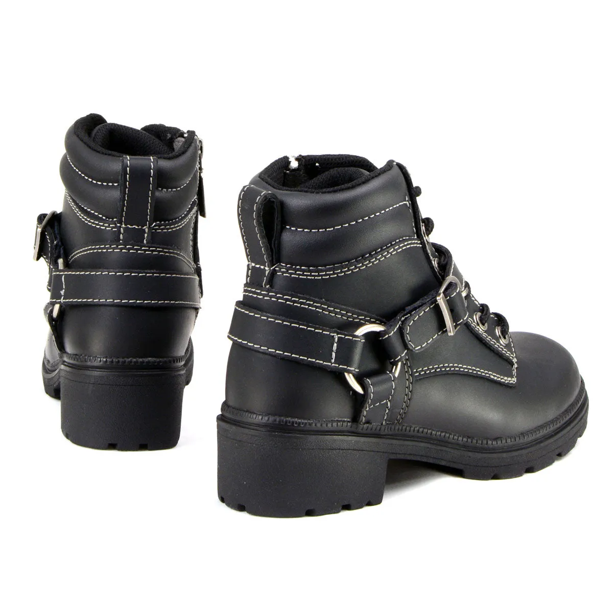 Milwaukee Motorcycle Clothing Company MB228 Paragon Leather Women's Black Motorcycle Boots