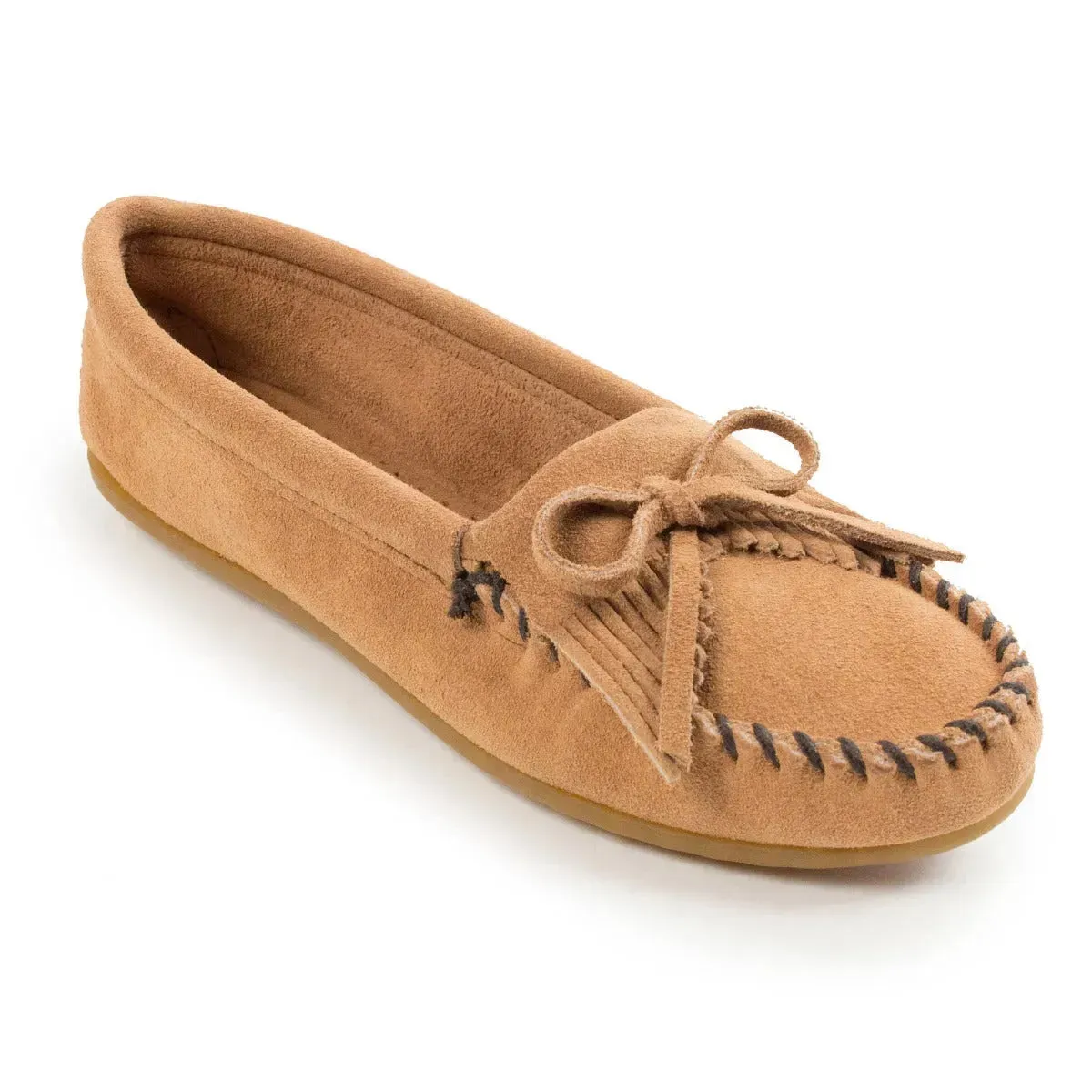 Minnetonka Kilty Hardsole Suede Moc - Womens Moccasins (Tuape)