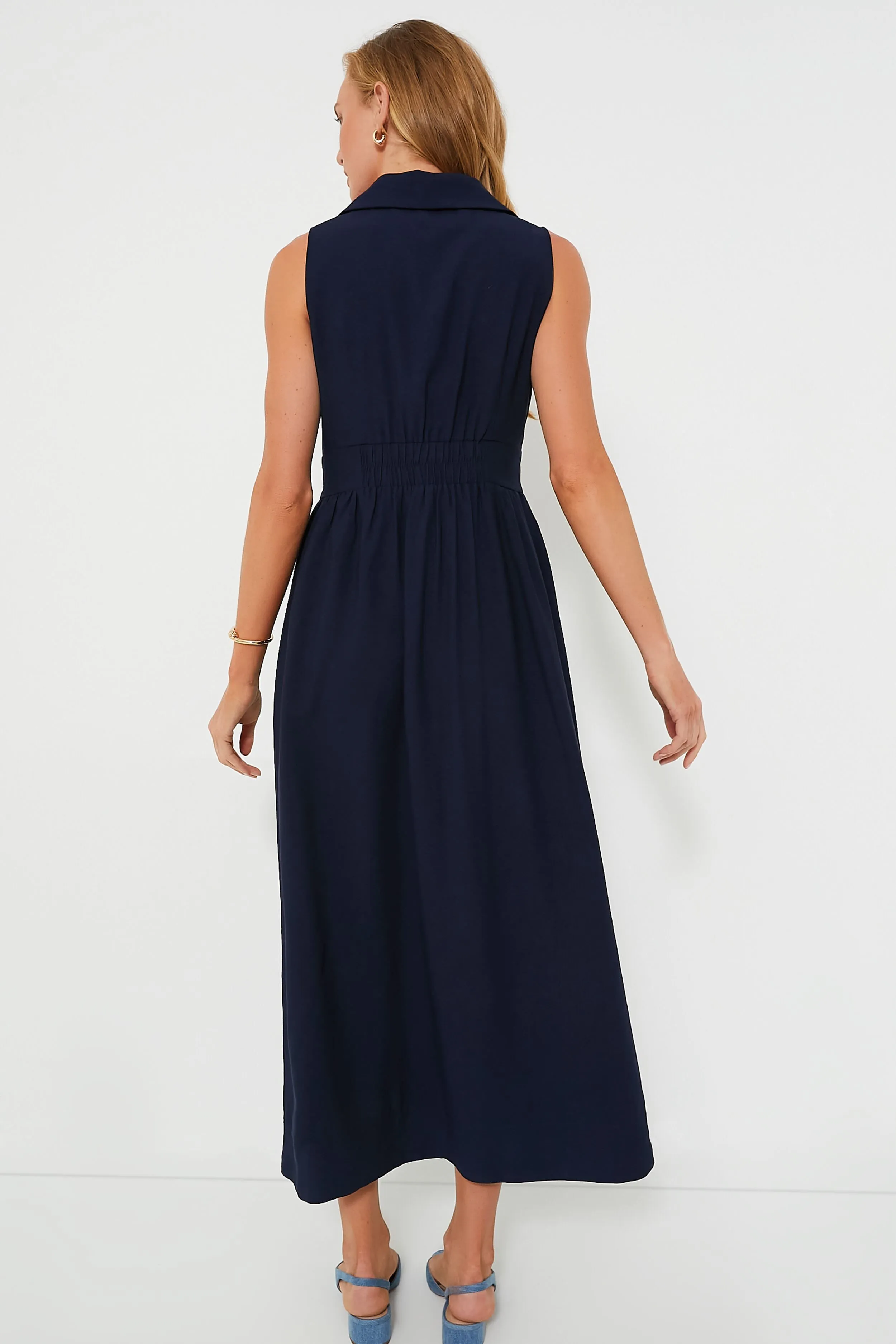 Navy Sleeveless Noelle Maxi Dress