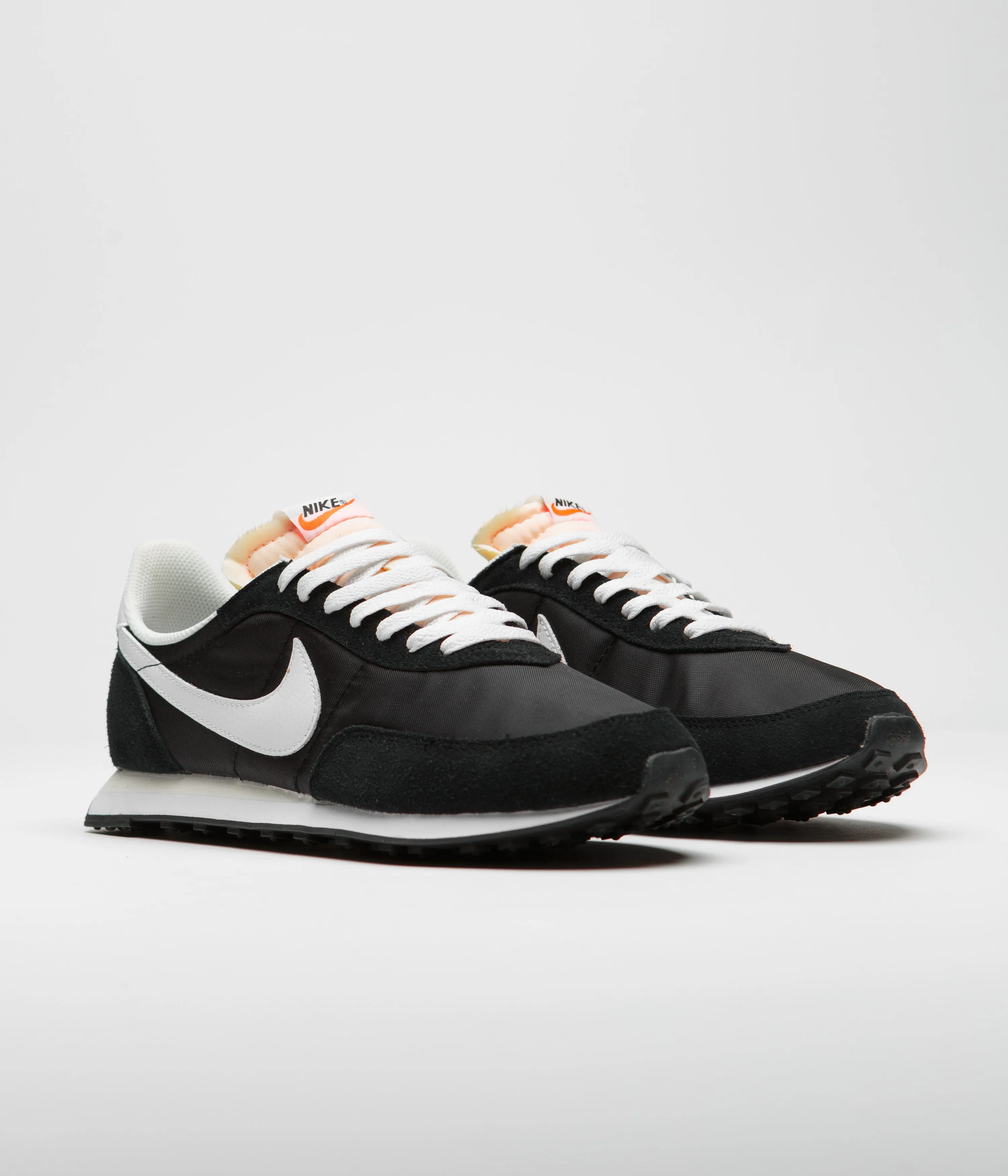 Nike Waffle Trainer 2 Shoes - Black / White - Sail - Total Orange