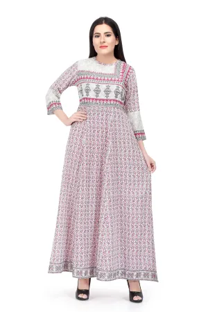 Readymade Sabhyata Light Pink Cotton Printed Kurti