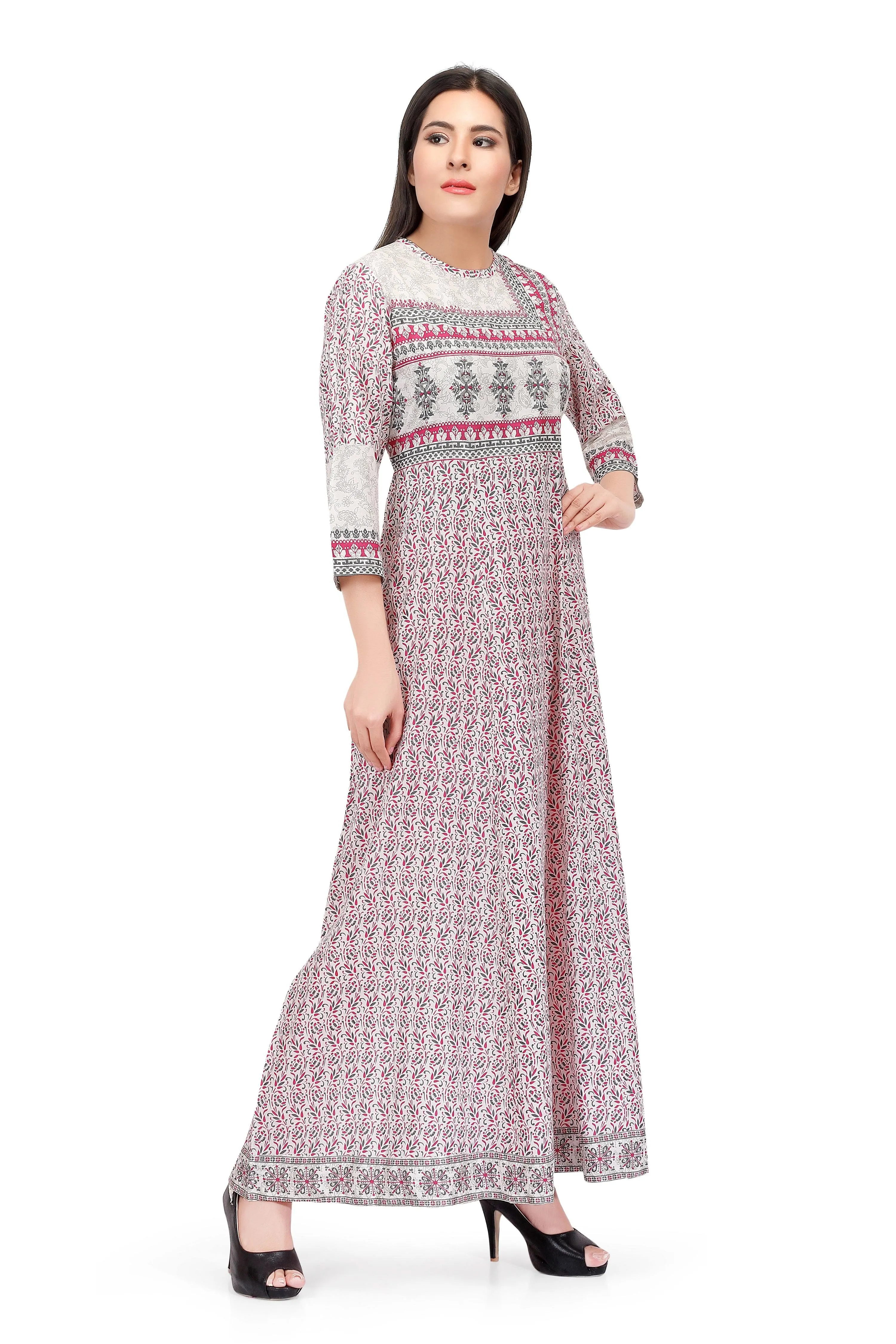 Readymade Sabhyata Light Pink Cotton Printed Kurti