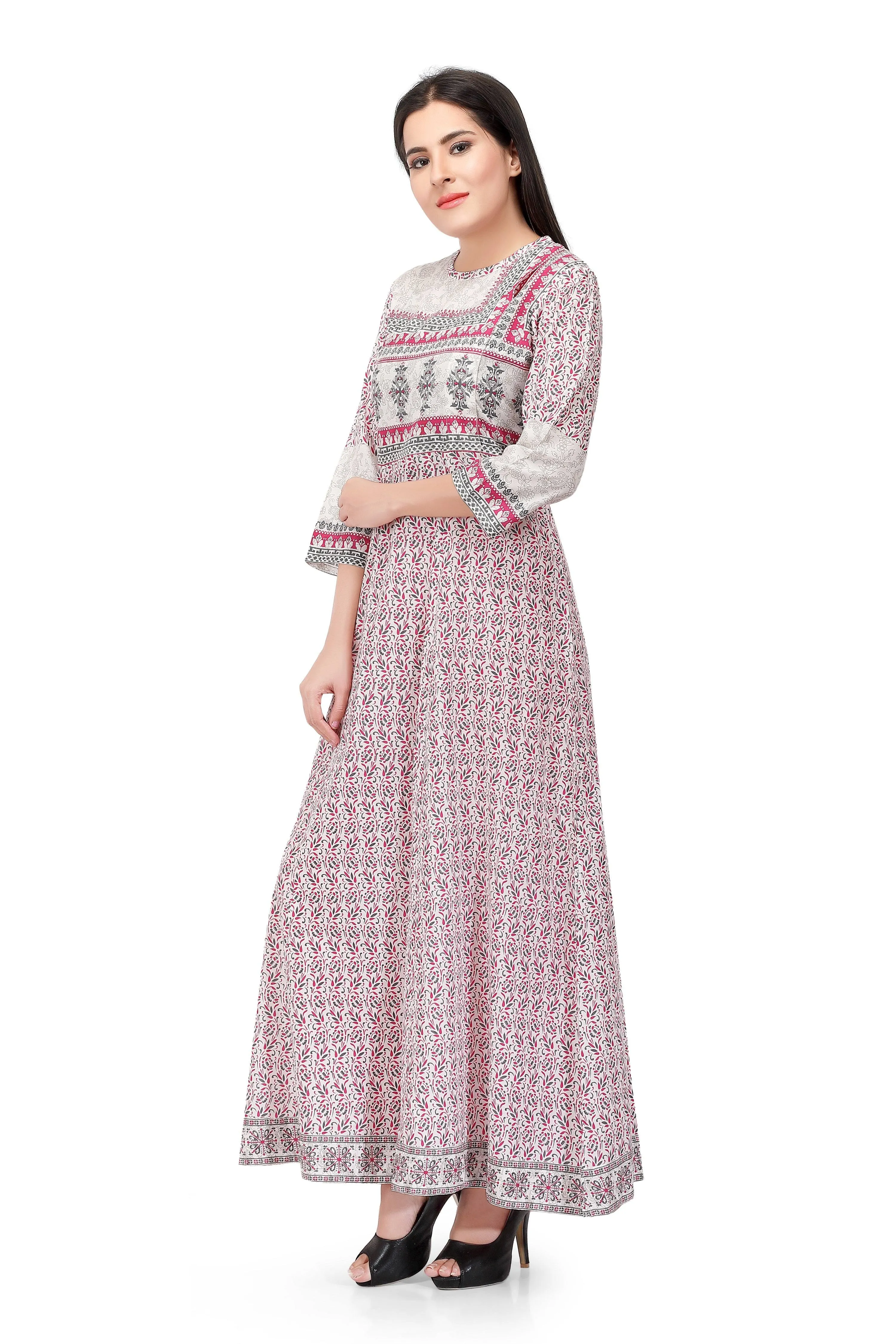 Readymade Sabhyata Light Pink Cotton Printed Kurti