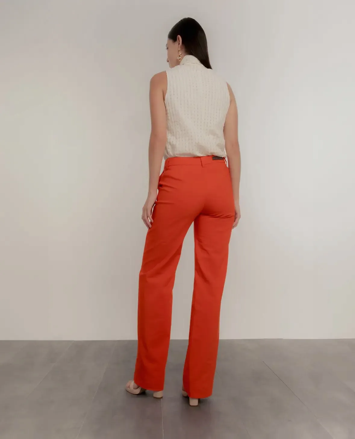 Red Straight leg pant by Dolores Promesas