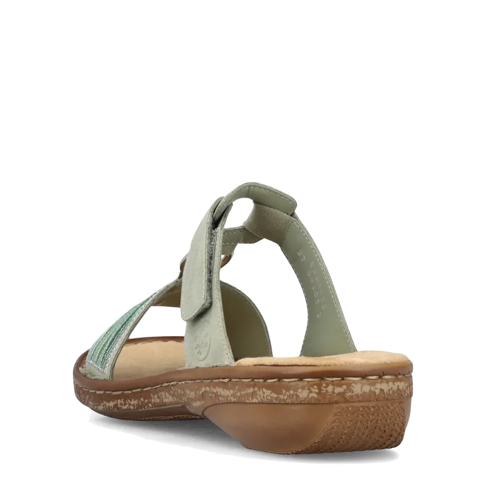 Rieker Women's Regina 29 Slide Sandal in Pistazie Mint