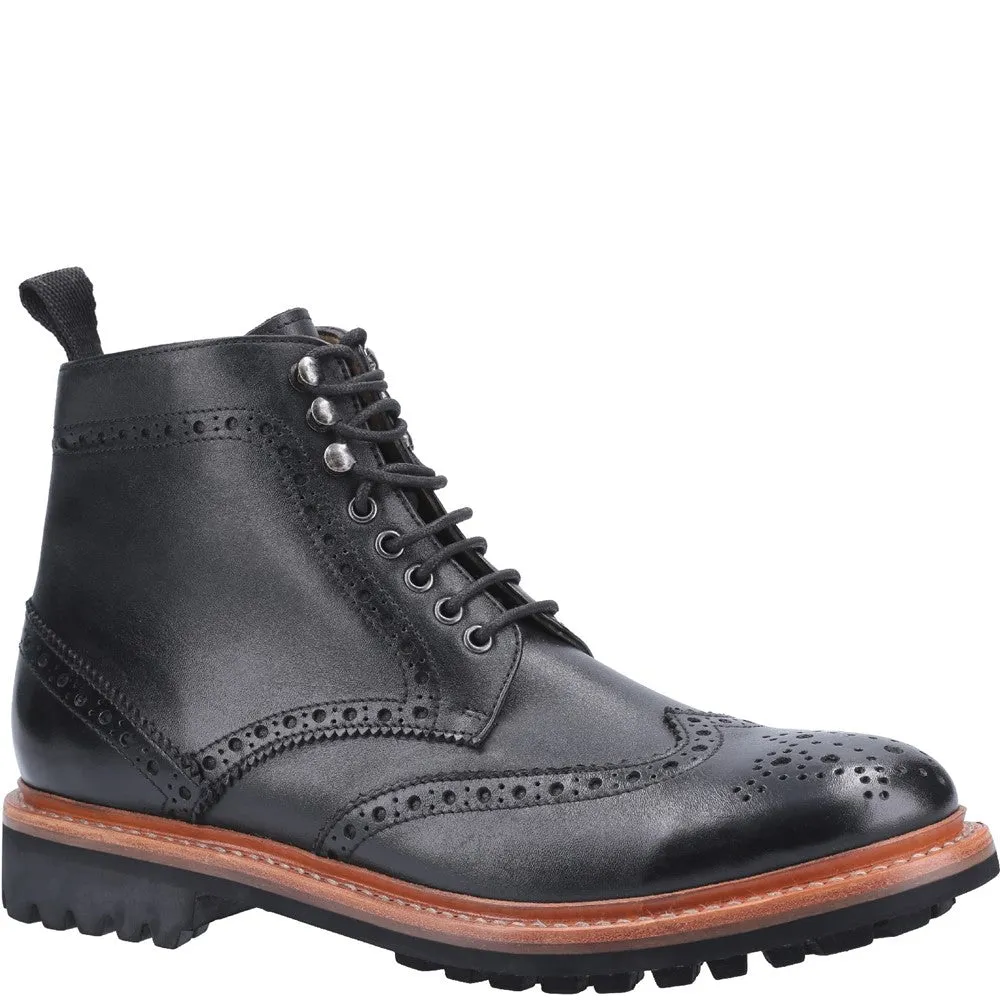 Rissington Commando Goodyear Welt Boots Black