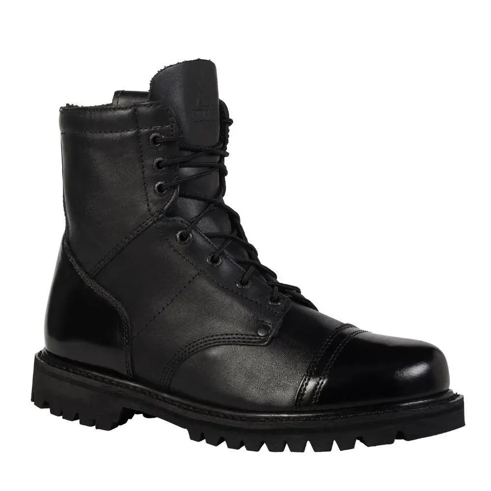 Rocky Side Zipper Black Leather 7" Jump Boot 2091