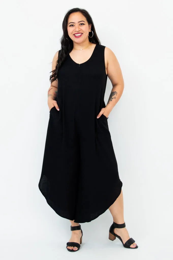 Sanito Jumpsuit, Black, Bamboo