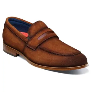 Stacy Adams Burke Copper Men’s Moc Toe Saddle Slip On Shoes