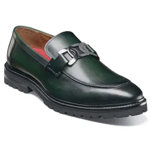 Stacy Adams Hale Green Men’s Moc Toe Bit Slip-On Shoes