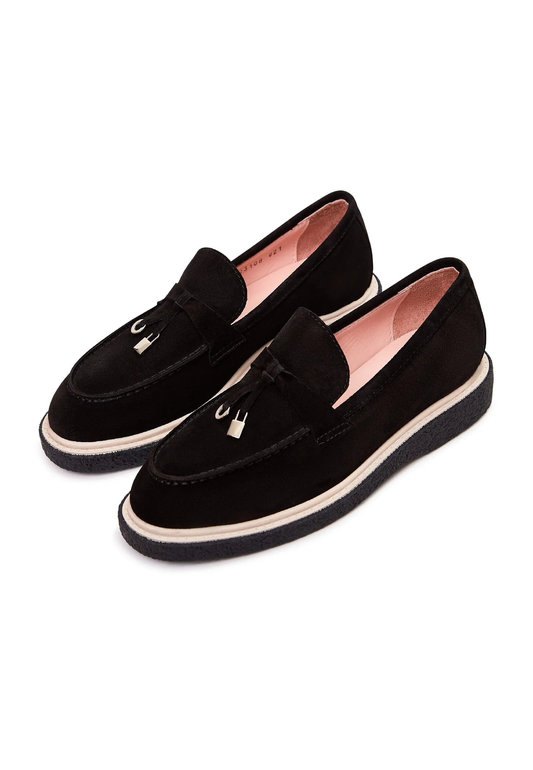 Suede Slip-On Loafers - Black Suede