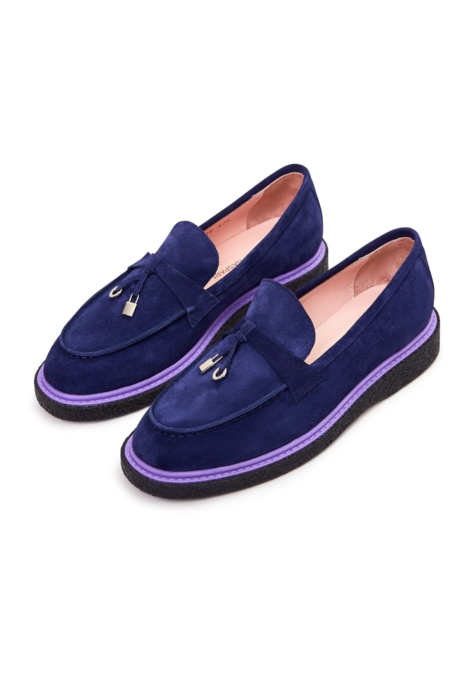 Suede Slip-On Loafers - Navy blue