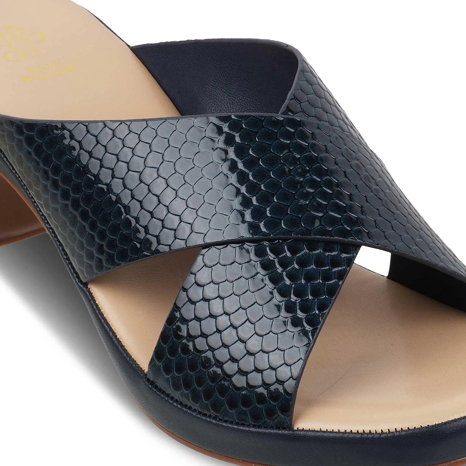 The Wedcross Blue Women's Casual Block Heel Sandals Tresmode