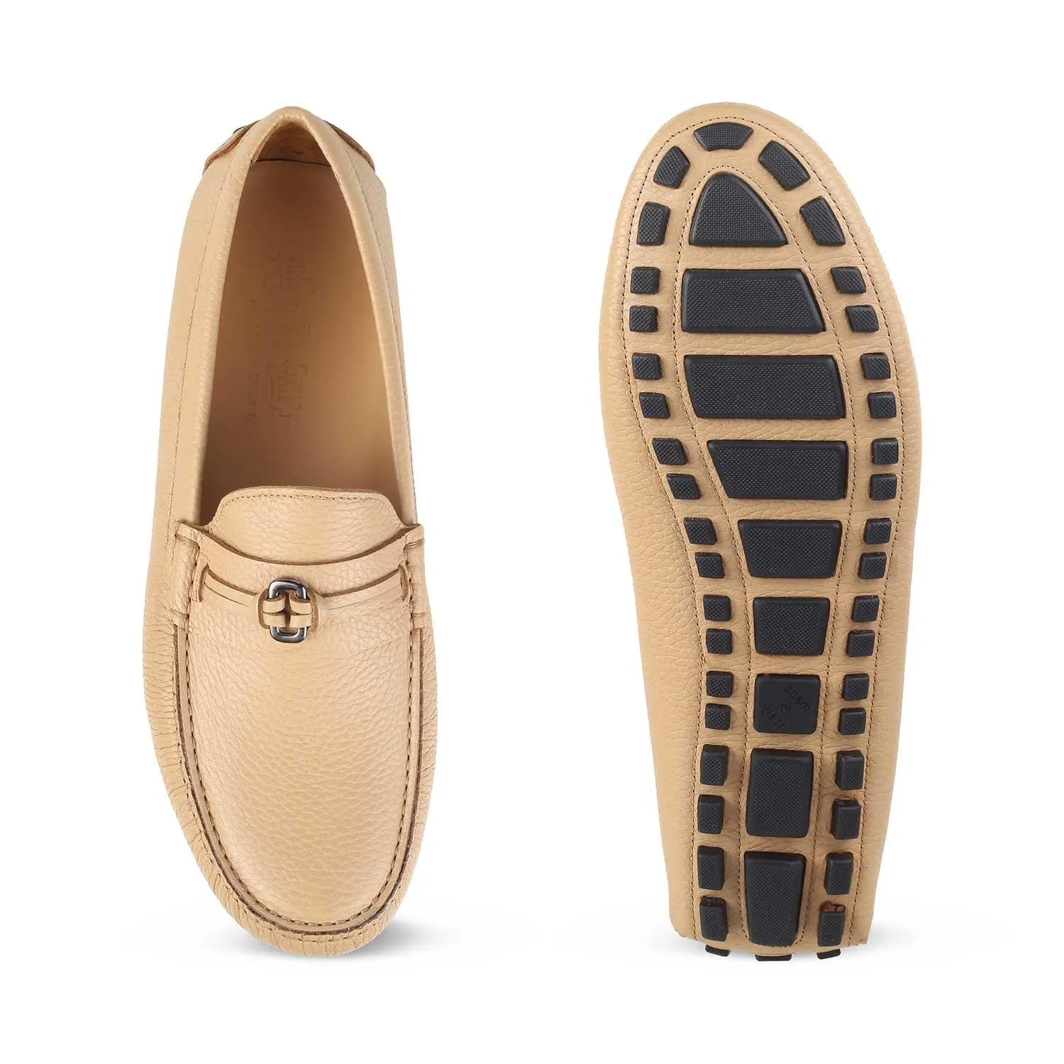 The Yacht Tan Men's Handcrafted Leather Driving Loafers Tresmode