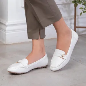 Tresmode Sativa White Women's Dress Loafers