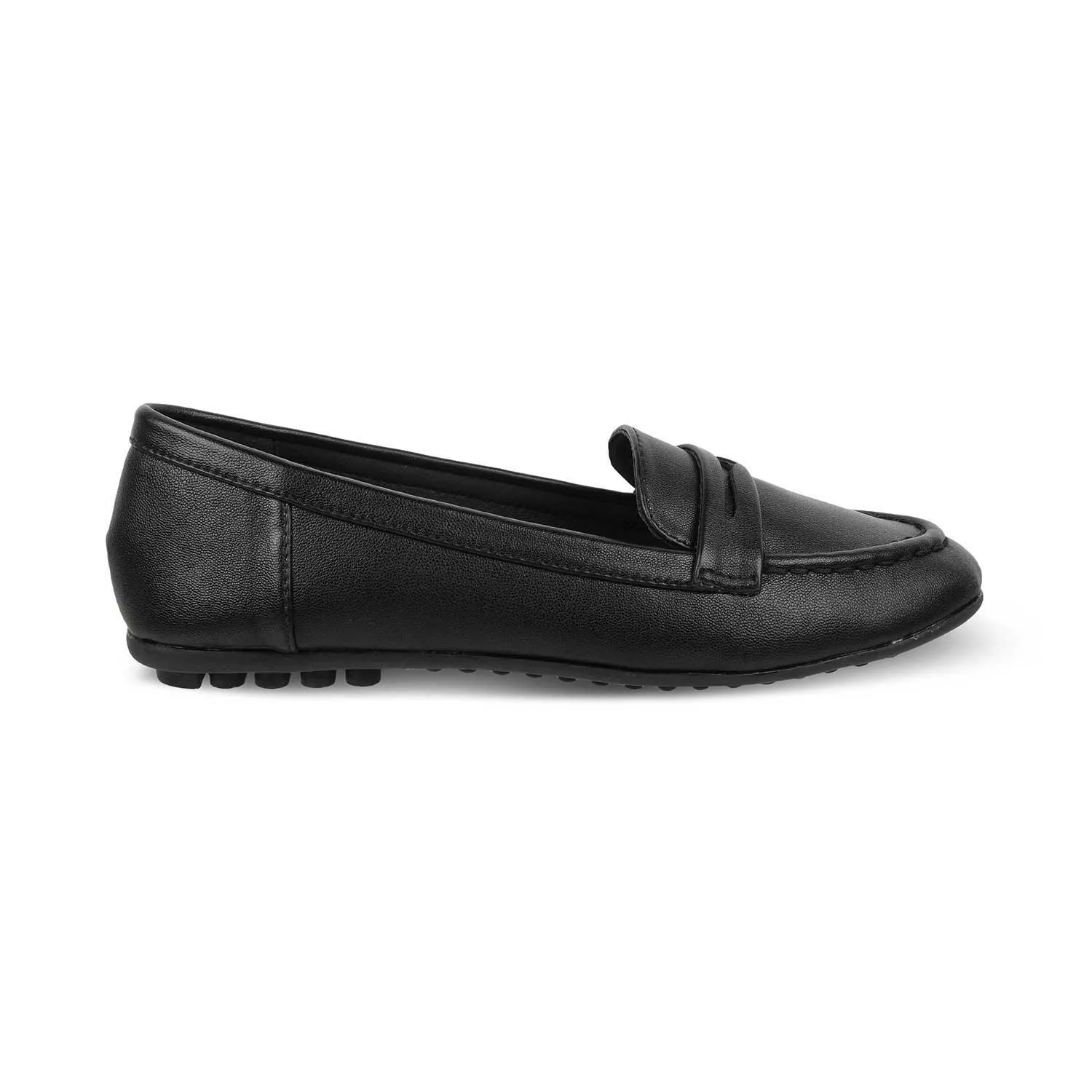 Tresmode Snappy Black Women's Casual Loafers