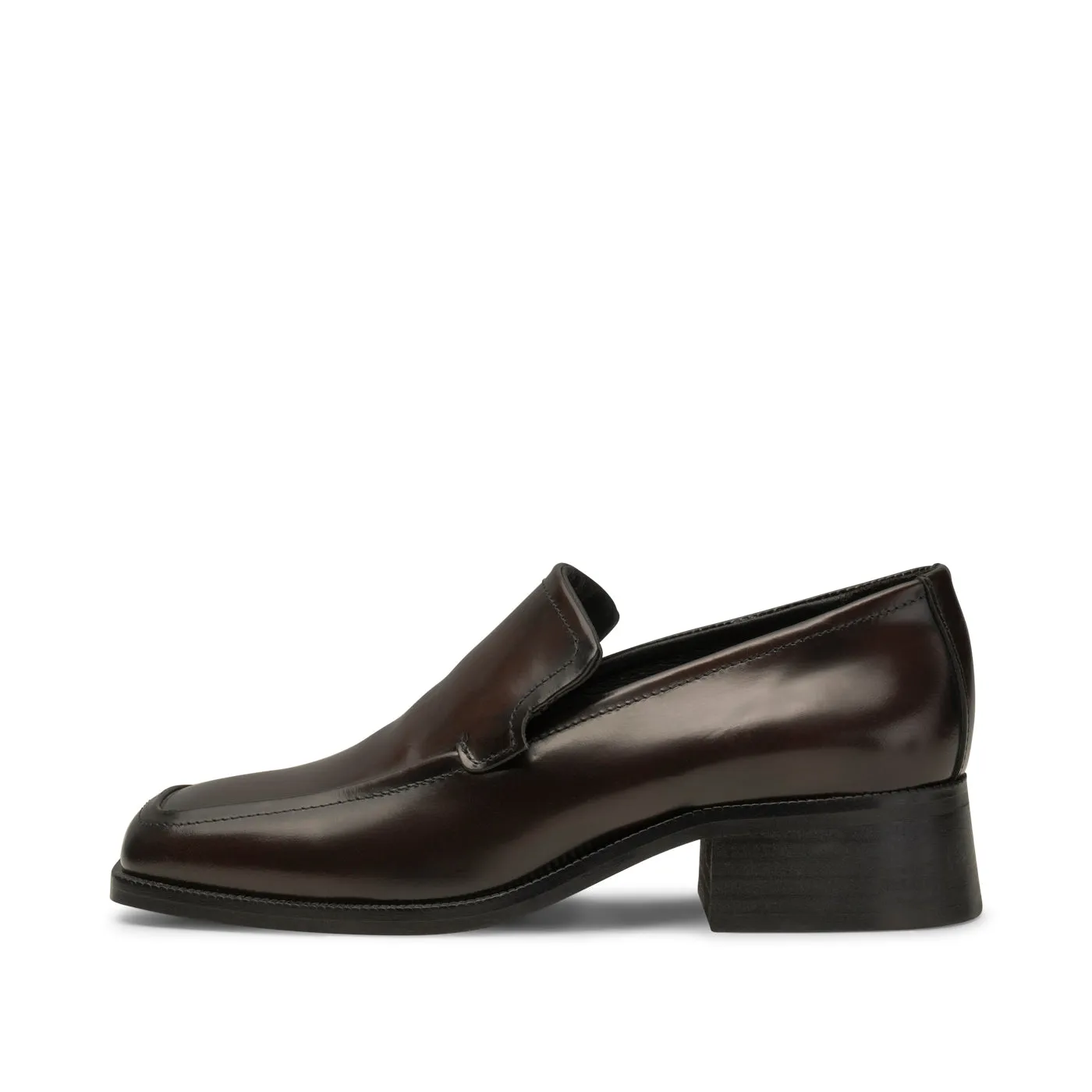 Ulla loafer leather - BROWN HIGH SHINE