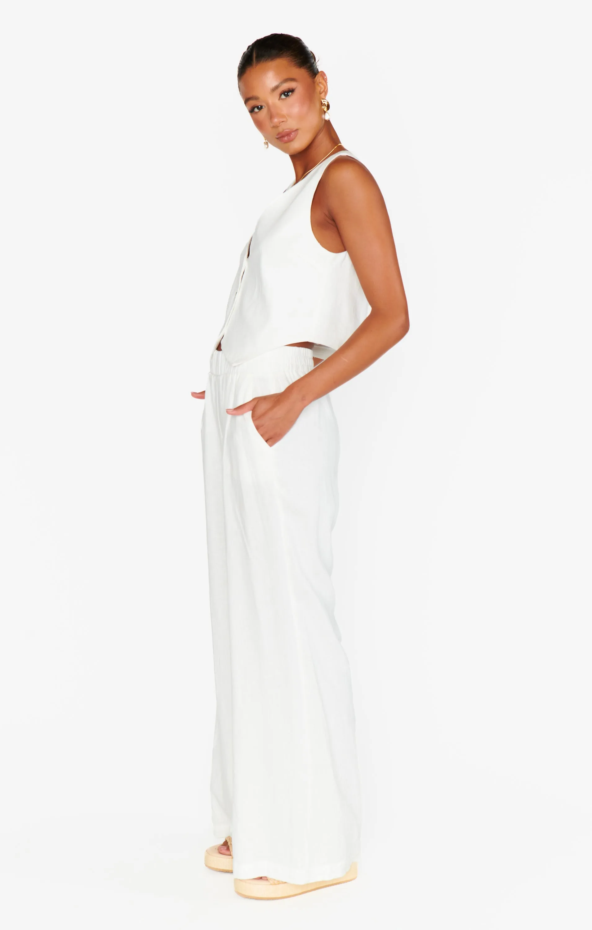 Vince Pants ~ White Linen